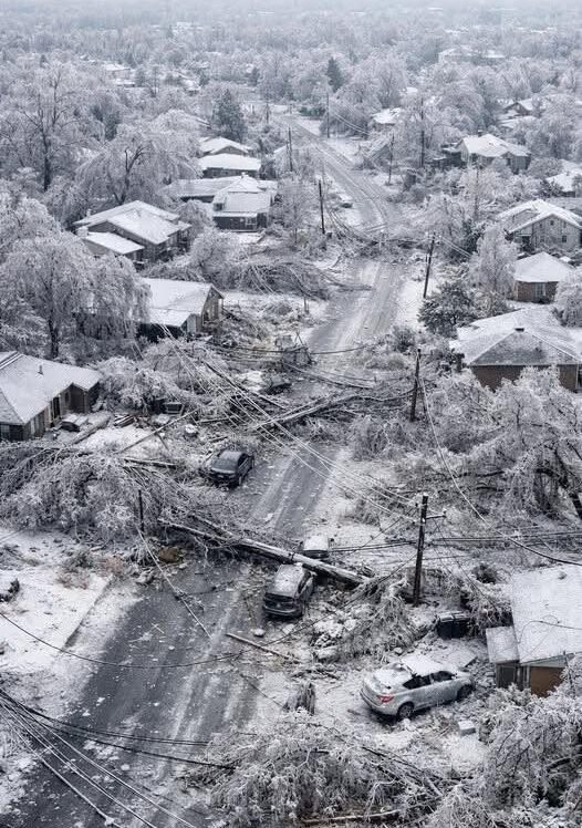 Freezing Rain Paralyzes Middle Tennessee Roads and Power Lines