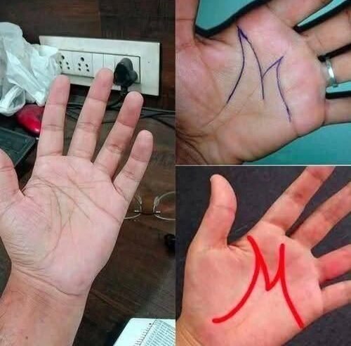Having the letter M on the Palm of your hand means that… See more