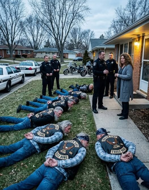 SHOCKING TWIST AS BIKER GANG GETS THROWN IN JAIL FOR PROTECTING INNOCENT WAITRESS AFTER POLICE REFUSED TO HELP
