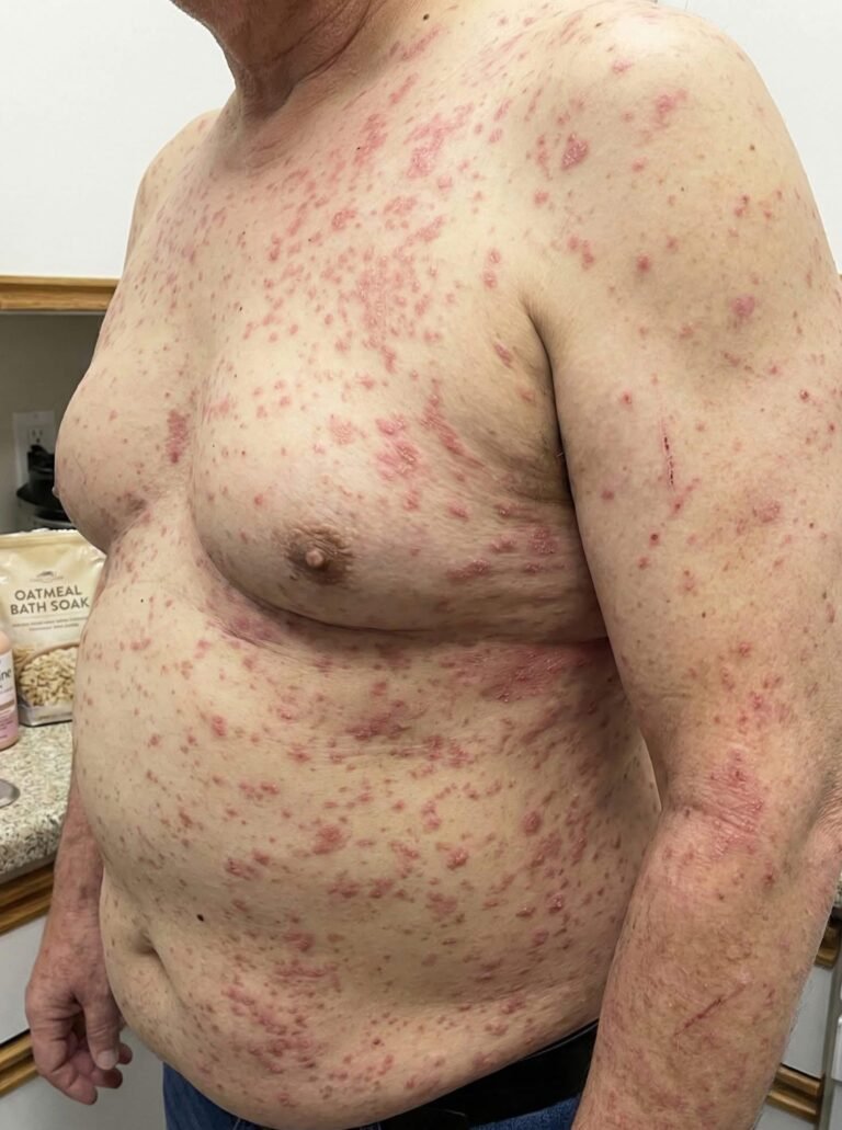 😟 My 63-Year-Old Father Started Itching All Over… Then His Face Swelled and a Rash Appeared 😱 What Could This Mean